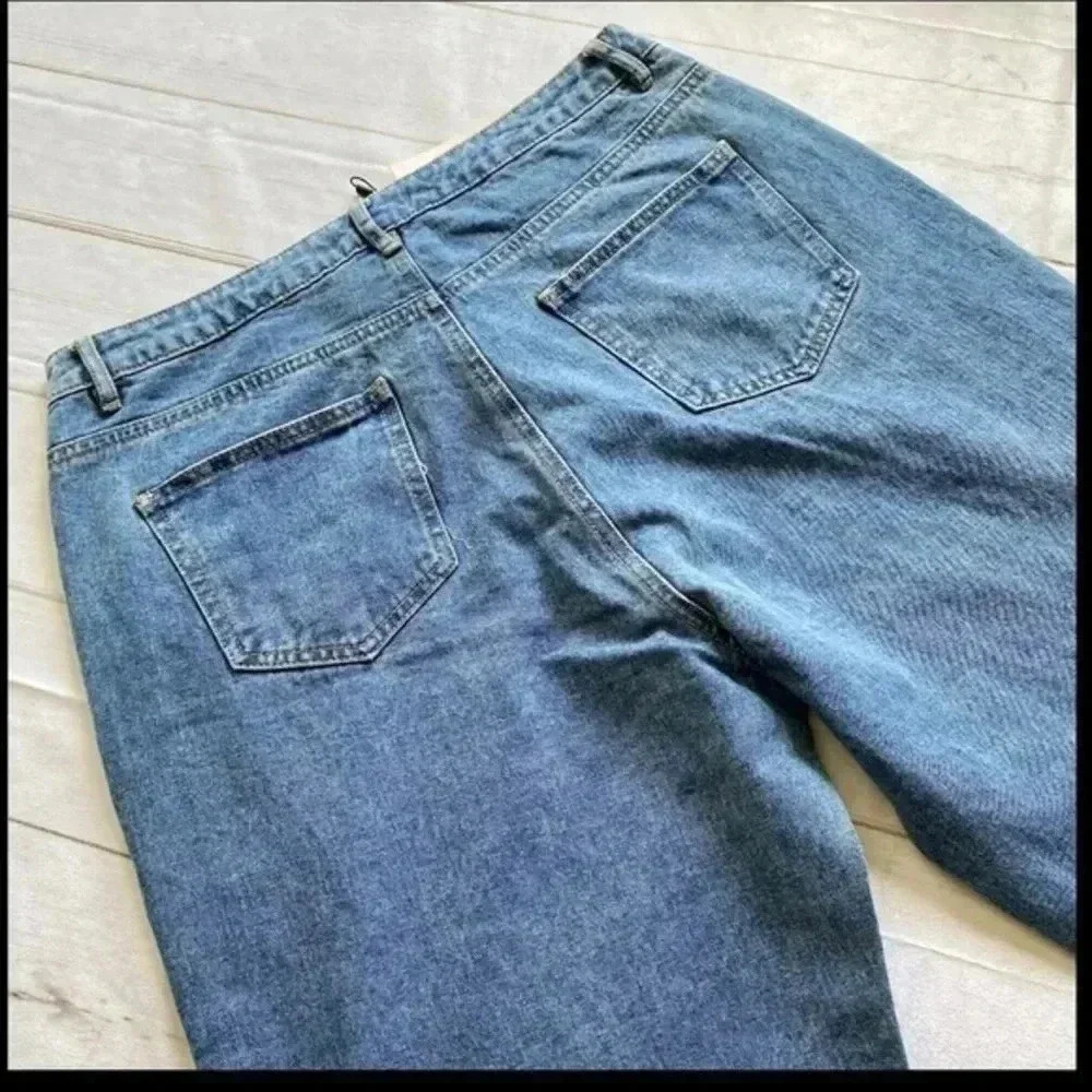 Missguided NWT Light Blue High Rise Boyfriend Jean 12R - Picture 3 of 15